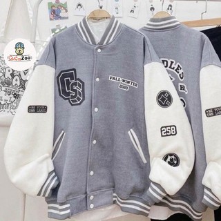 Áo khoác bomber bóng chày CS áo khoác unisex bomber chất nỉ mịn mềm cho nam nữ - CUTEZOO