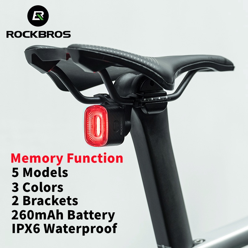Rockbros Giá Đỡ Đèn Đuôi Xe Đạp ROCKBROS Chống Nước IPX6 2 Màu 3 Màu