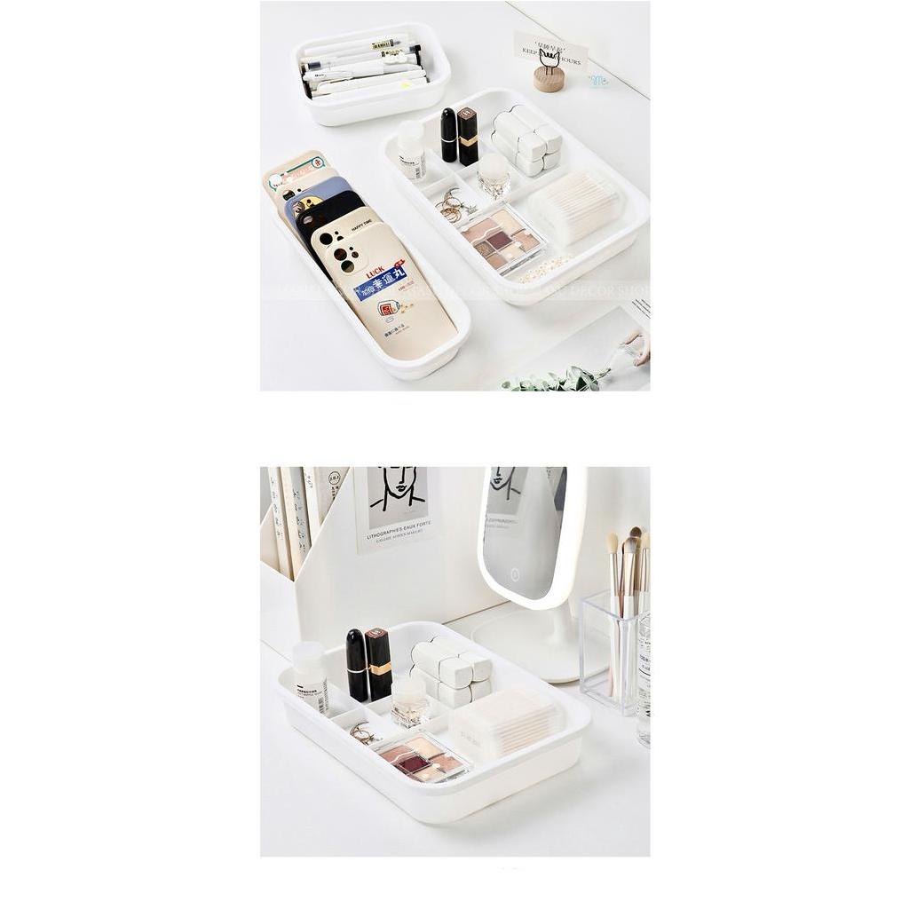 Hộp Lưu Trữ Màu Trắng Nhiều Size Đựng Vật Dụng/Bút Viết/Băng Keo