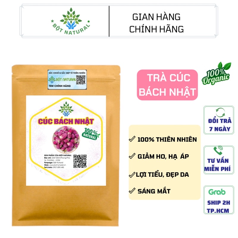 Trà hoa cúc bách nhật 100Gr giúp đẹp da, hạ áp, giảm ho … | Bột Natural