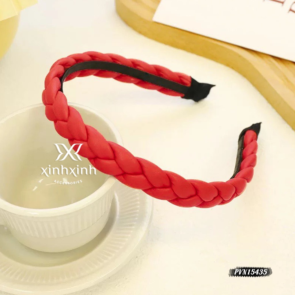 Bờm tóc da bện màu sắc phong cách cá tính dễ thương - Xinh Xinh Accessories