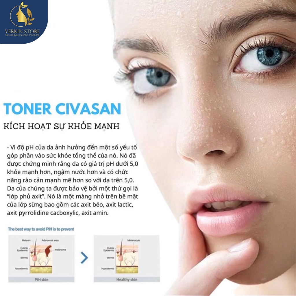Toner Civasan Noraxis 2nd Scene dành cho da mỏng yếu 300ml  - Verkin Store