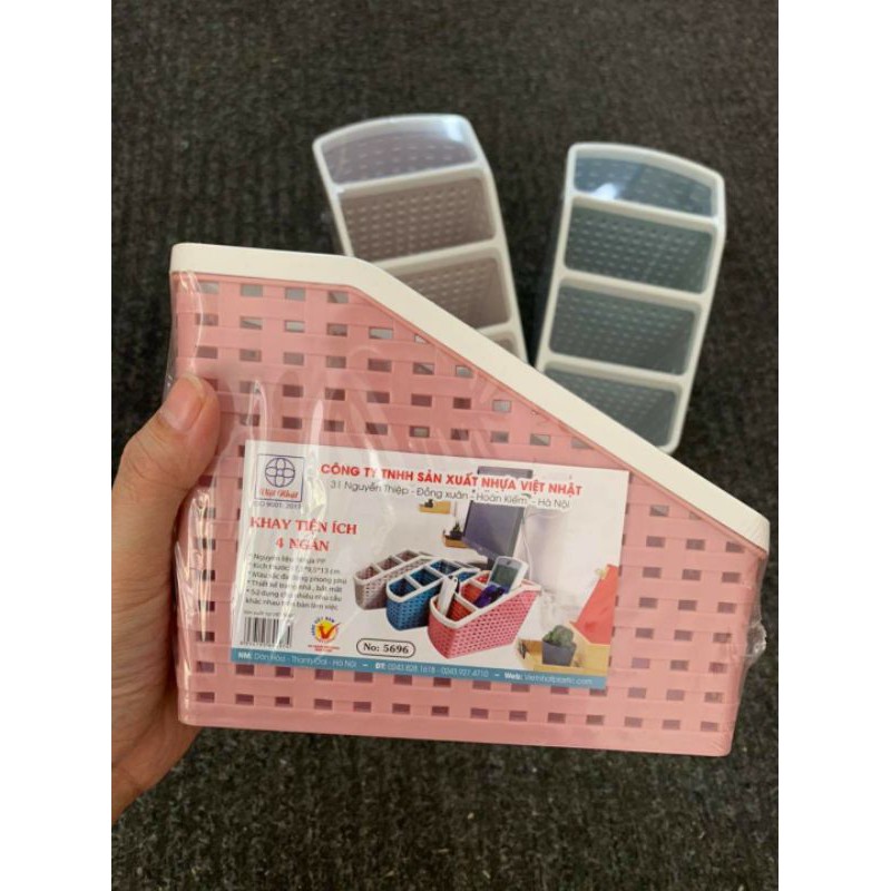 khay tiện lợi 4 ngăn kt 17x9x13cm