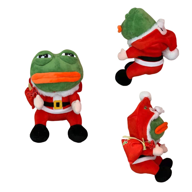 Đồ chơi nhồi bông búp bê ếch Pepe cosplay anime Pikachu Pokemon làm quà tặng