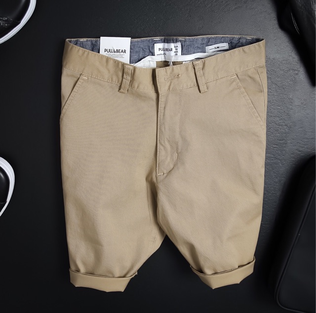 Quần Short Nam Kaki Mềm Mịn Màu Trẻ Trung Phong Cách Hàn Quốc