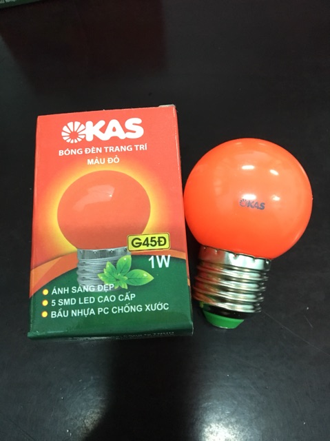 Bóng trang trí nhiều màu led 1w Kas