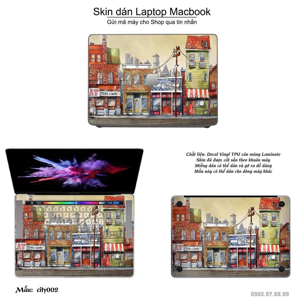 Skin dán Macbook mẫu thiết kế (đã cắt sẵn, inbox mã máy cho shop)