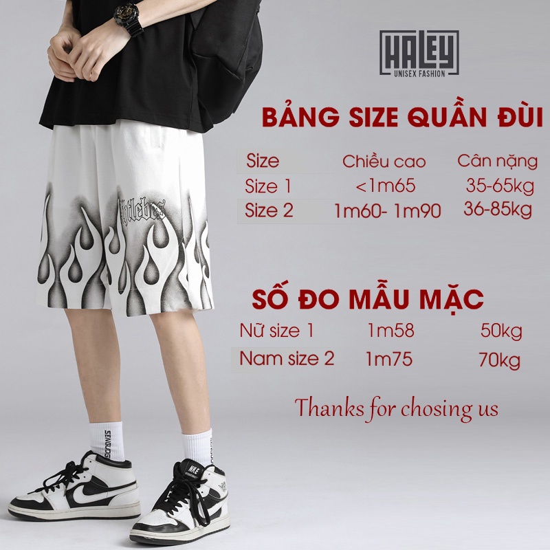 Quần Short Đùi Thể Thao QD15 Nam Nữ HALEY Chất Da Cá Thoáng Mát Form Siêu Đẹp Full Tag phong cách Ulzzang