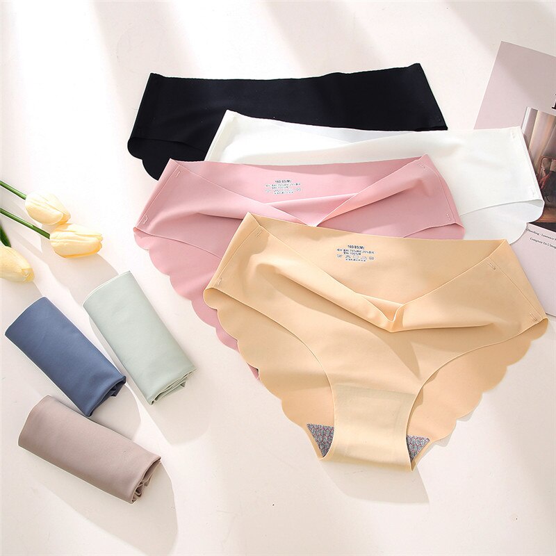 FINETOO Quần lót liền mạch mềm mại thoải mái cho nữ kích thước M-XL