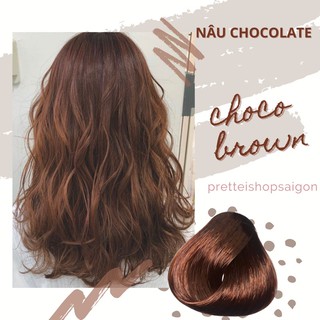 [kèm Trợ Nhuộm+Ủ tóc] Kem Nhuộm Tóc Màu NÂU CHOCOLATE- Phủ Bạc