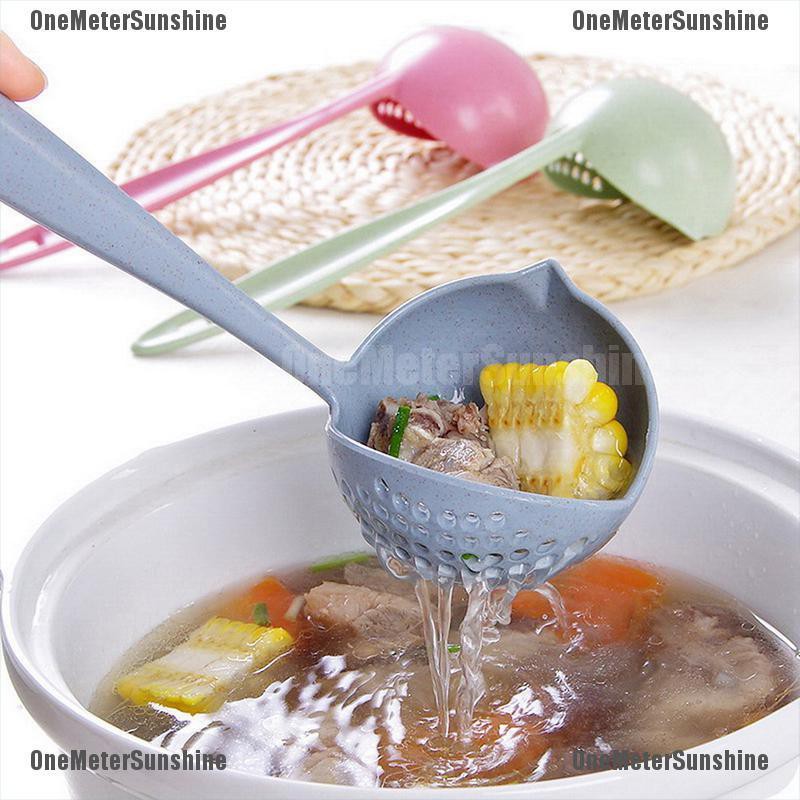 Muỗng lọc múc canh 2 trong 1 cán dài chuyên dùng