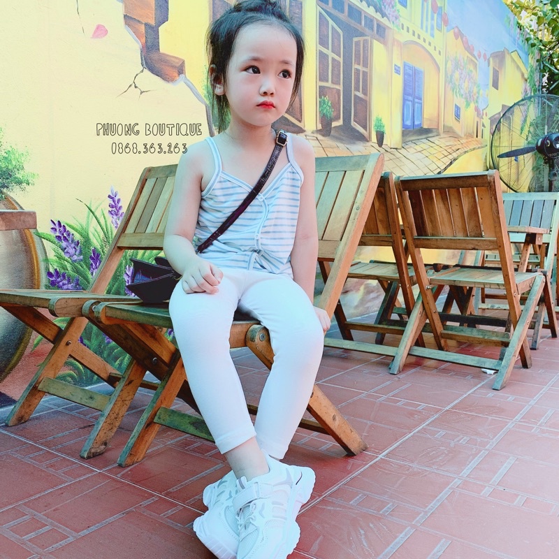 Quần legging bé gái chất zip co giãn 4c,quần dài cho bé từ 8-20kg Royalkids