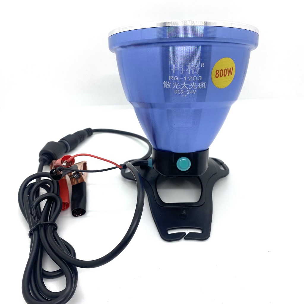 Đèn pin đội đầu siêu sáng, đèn đeo đầu 1203  kẹp bình ác quy 12V  sáng tỏa chiếu gần chóa 10cm