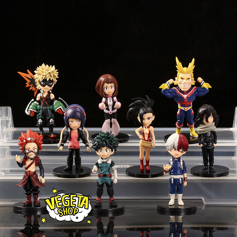 Mô hình My Hero Academia – Trọn bộ 9 mô hình học viện siêu anh hùng All Might Midoriya Bakugo Todoroki – Cao 8cm