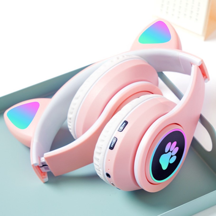 Tai nghe chụp tai mèo bluetooth không dây headphone nghe nhạc điện thoại dùng cho cả laptop pc máy tính cực hay chống ồn
