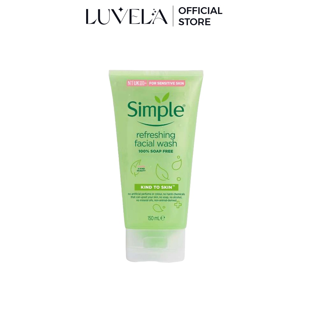 Sữa rửa mặt Simple giảm mụn cho da mụn dịu nhẹ tạo bọt RM06