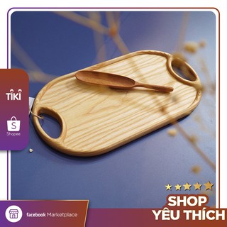 Khay gỗ trang trí hình Elip