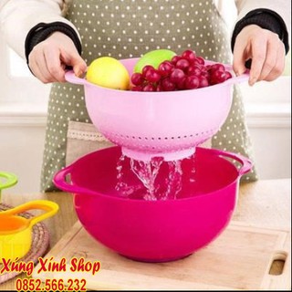 Bộ rổ rá ngũ sắc / Bộ rổ và thìa đong đo tiện dụng / Bộ rổ cầu vồng làm bánh