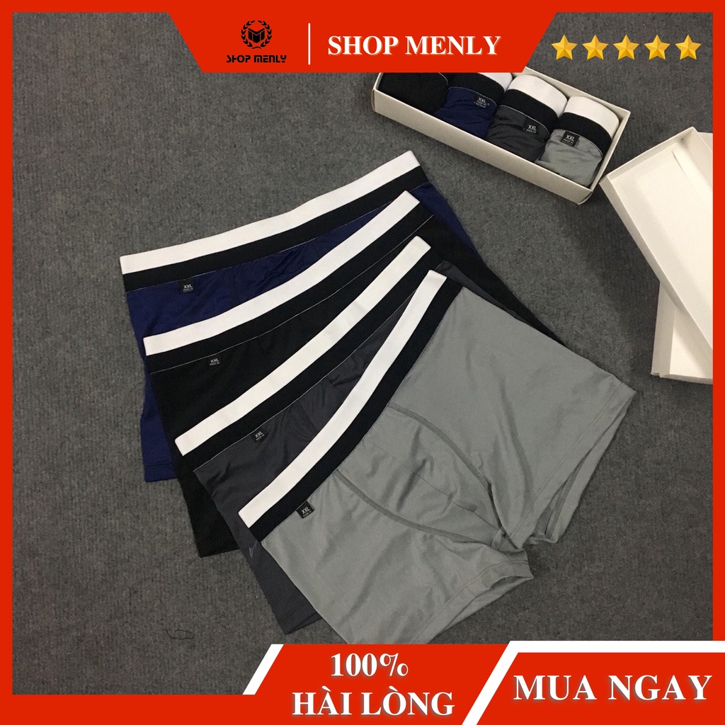 Quần sịp đùi nam, vải trơn, thoáng mát, Quần Lót Nam Hàng Chất Lượng Cao - 𝑴𝒆𝒏𝒍𝒚 𝑺𝒉𝒐𝒑