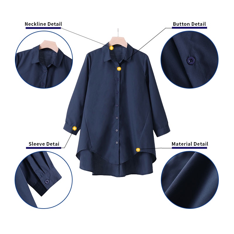 Zanzea Áo Sơ Mi Tay Lửng Thời Trang Dành Cho Nữ