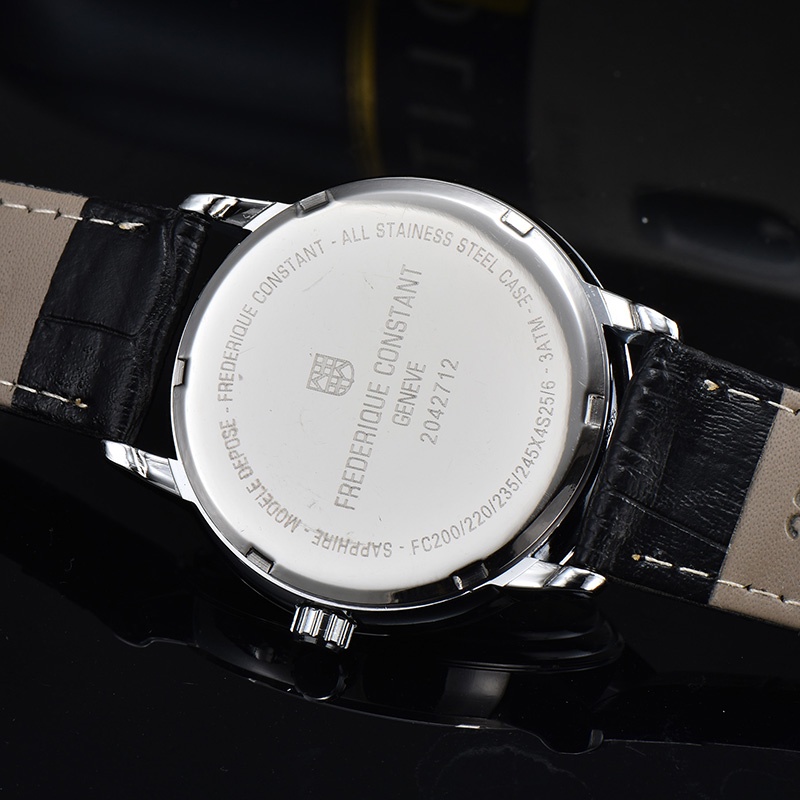 Đồng Hồ Quartz Frederique Hiển Thị Ngày Dây Da Sang Trọng