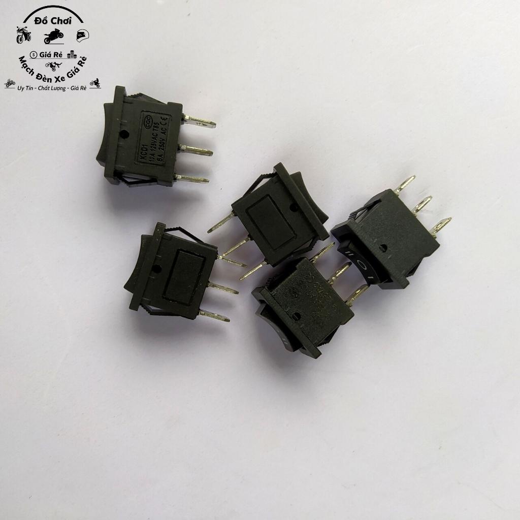 Công tắc 3 chân, Công tắc bập bênh 3 chế độ túi 5 cái bật tắt đèn bi cầu mini hàng tốt giá rẻ