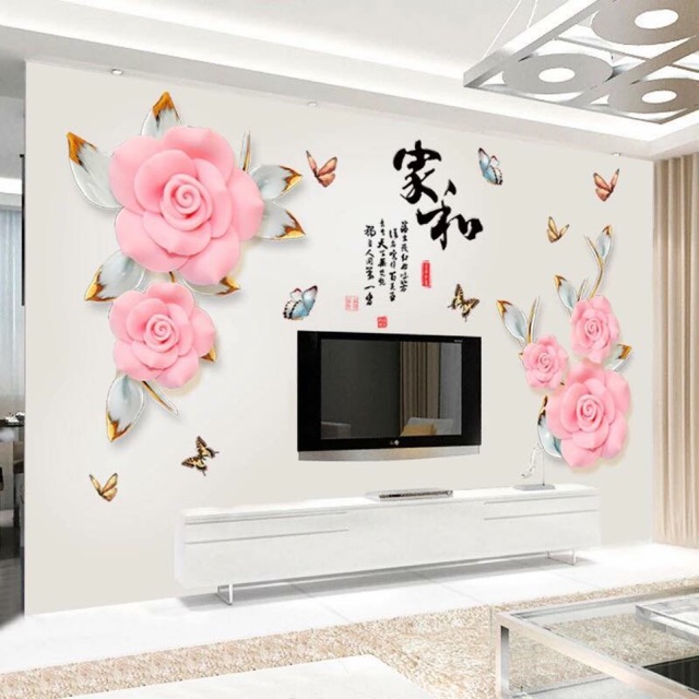 DECAL DÁN TƯỜNG HÌNH DÁN HỒNG BABY