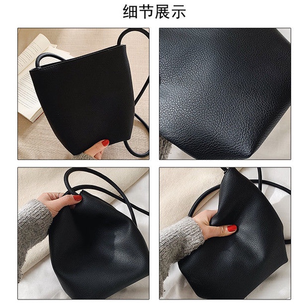 Mini Leather small bag women's summer Korean style all-match shoulder bag fashion crossbody bucket bag