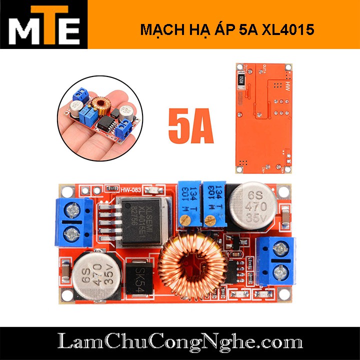 Mạch hạ áp có hạn dòng DC 5A XL4015