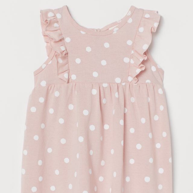 Váy hm kid hồng chấm bi