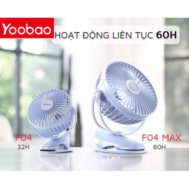 [Mã ELHA22 giảm 5% đơn 300K] Quạt tích điện dùng liên tục 32 tiếng Y-F04 6400mAh- Hàng chính hãng YOOBAO