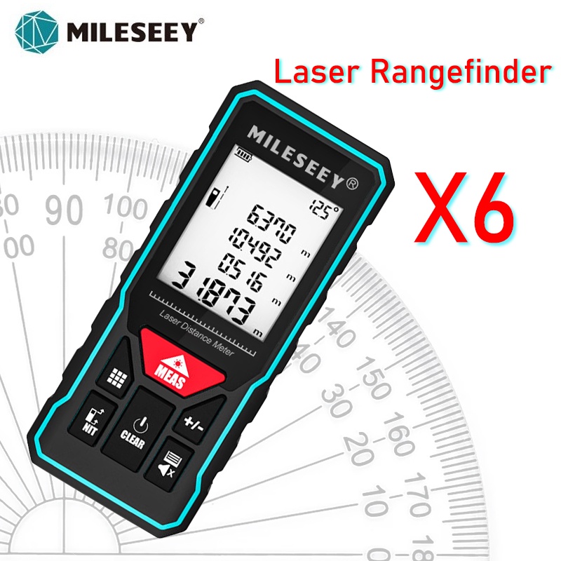 Đồng Hồ Đo Khoảng Cách Bằng Laser X5 X6 40M 60M 80M 100M Có Thể Sạc Lại Dùng Trong Xây Dựng