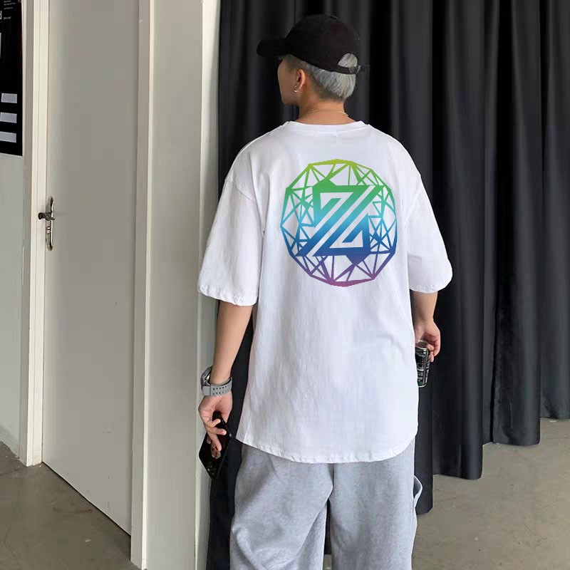 Áo thun unisex phản quang The Zed nam nữ form rộng phản quang 7 màu tee phông tay lỡ form rộng basic oversize streetwear
