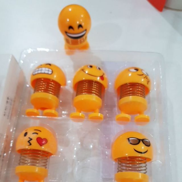 Combo 6 emoji nhún mặt cười lò xo siêu cute