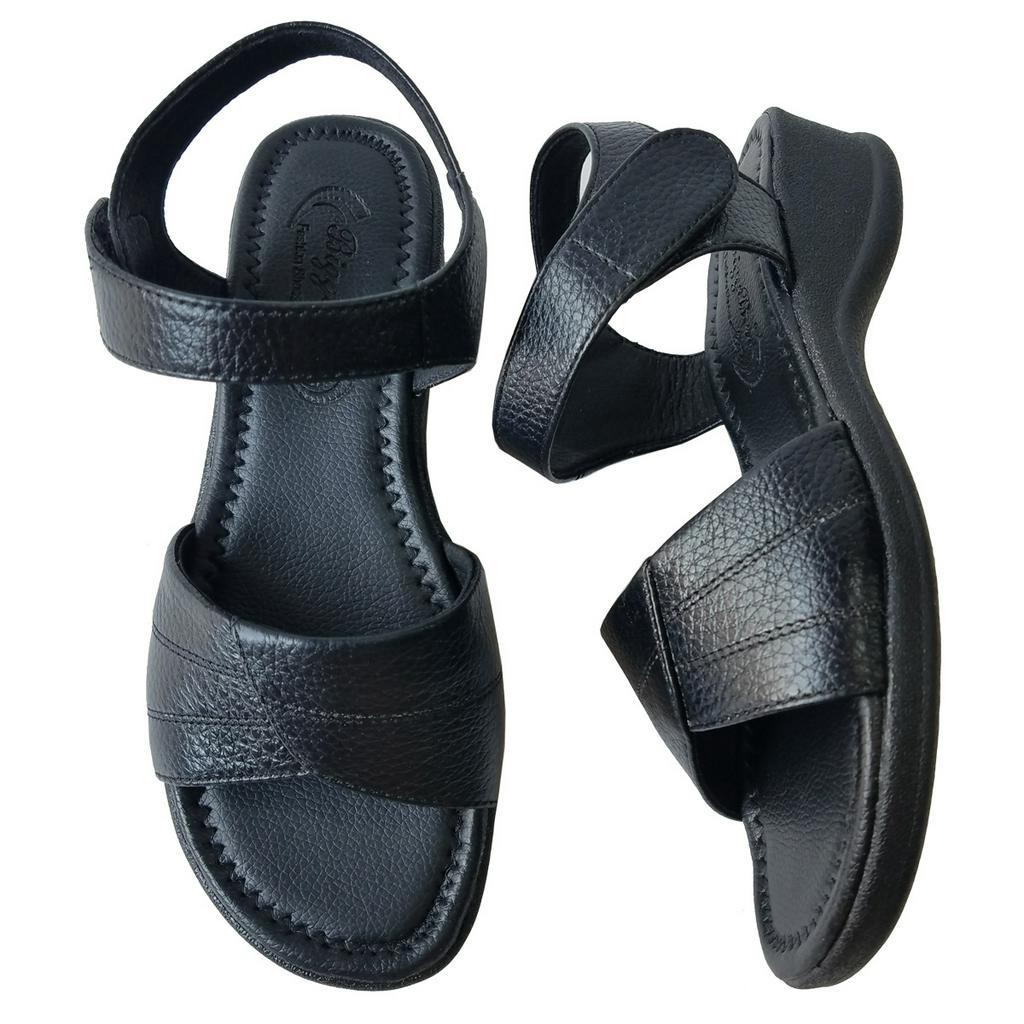 Giày Sandal Nữ Da Bò Thật BIGBEN Cao 3 Phân SDN65