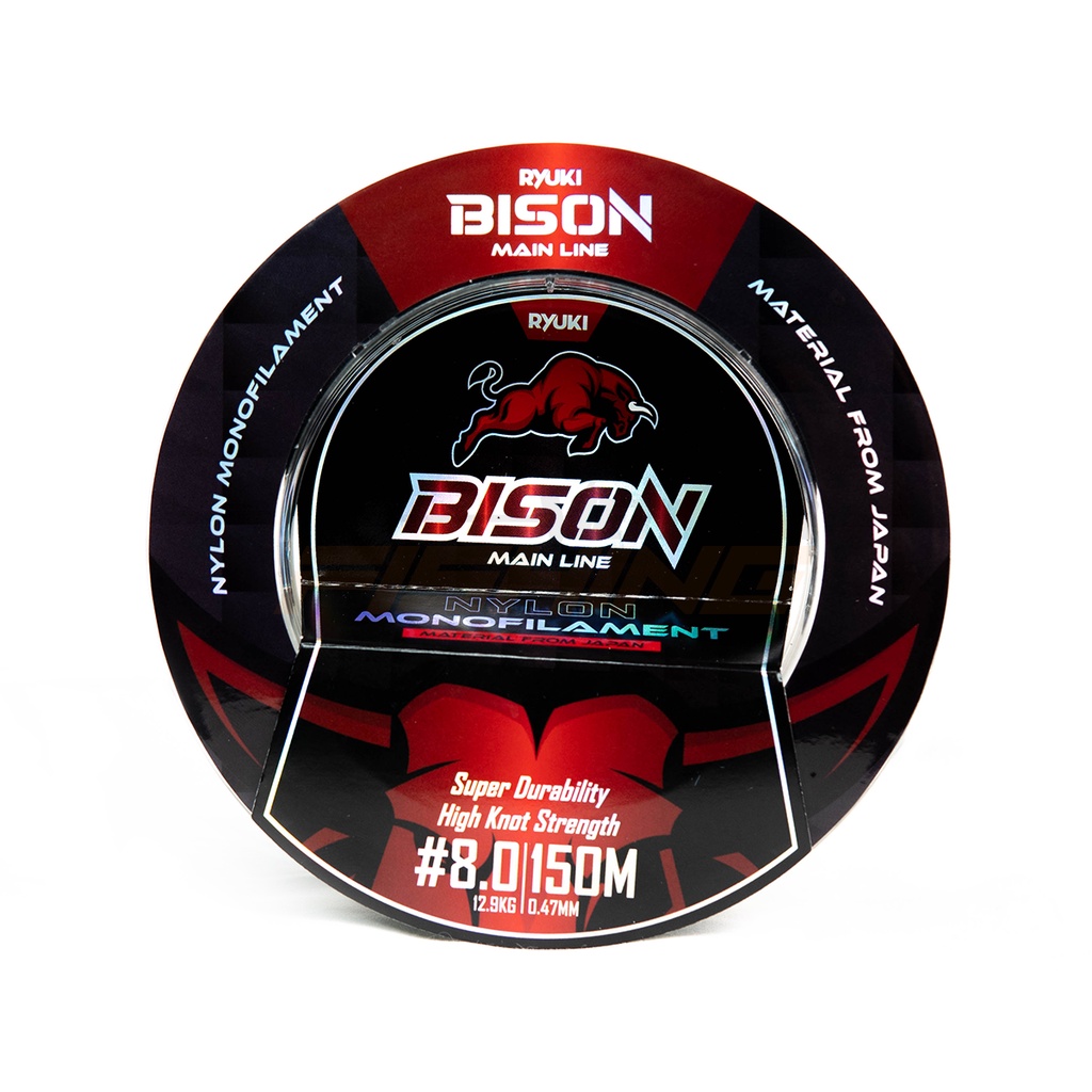 Dây Cước Câu Cá Siêu Bền Ryuki Bison 150m/cuộn Chuyên Dùng Săn Hàng Câu Cá Lớn - Hàng Chính Hãng