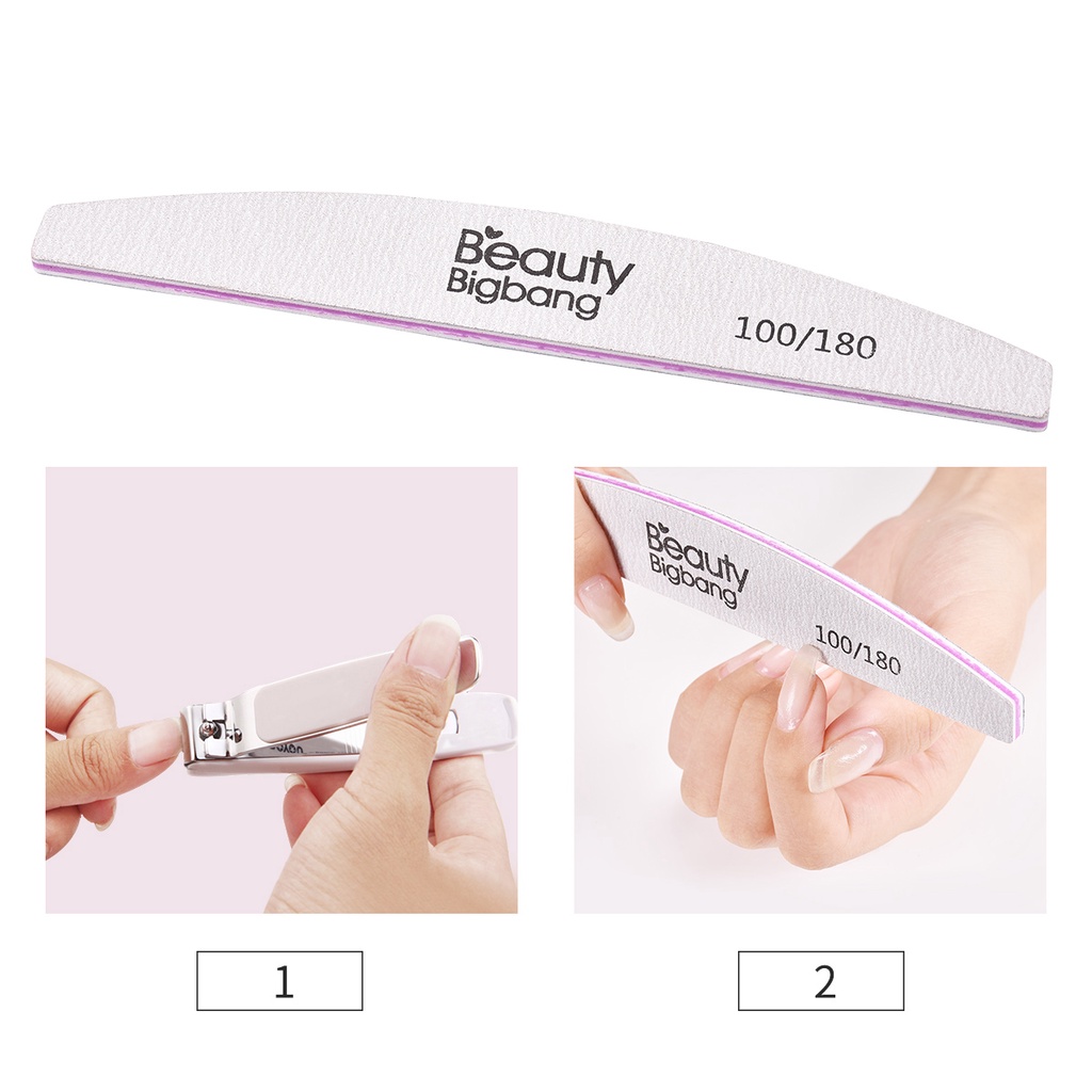 [Hàng mới về] Cây dũa móng tay hai mặt 100/180 chất lượng cao