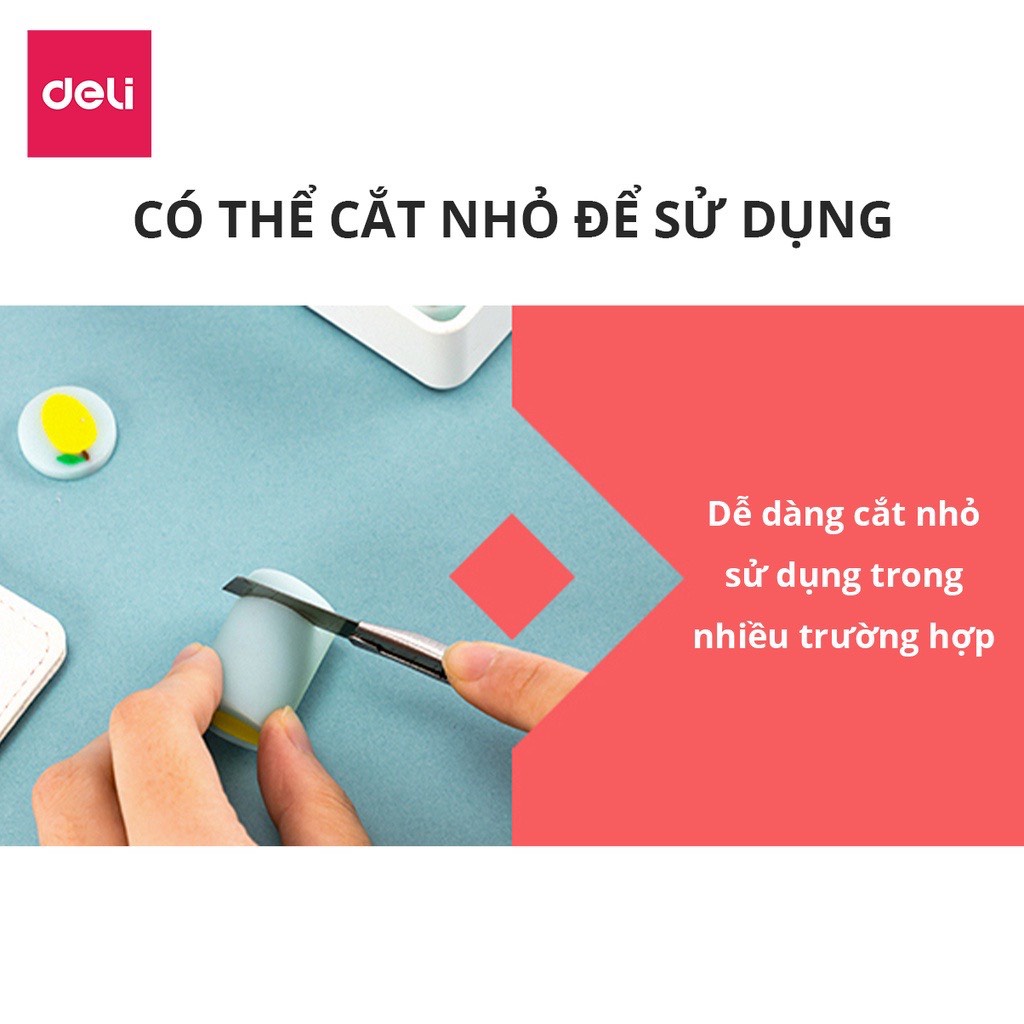 Gôm tẩy Deli hình trụ vẽ hoa quả nhiều màu - 71053