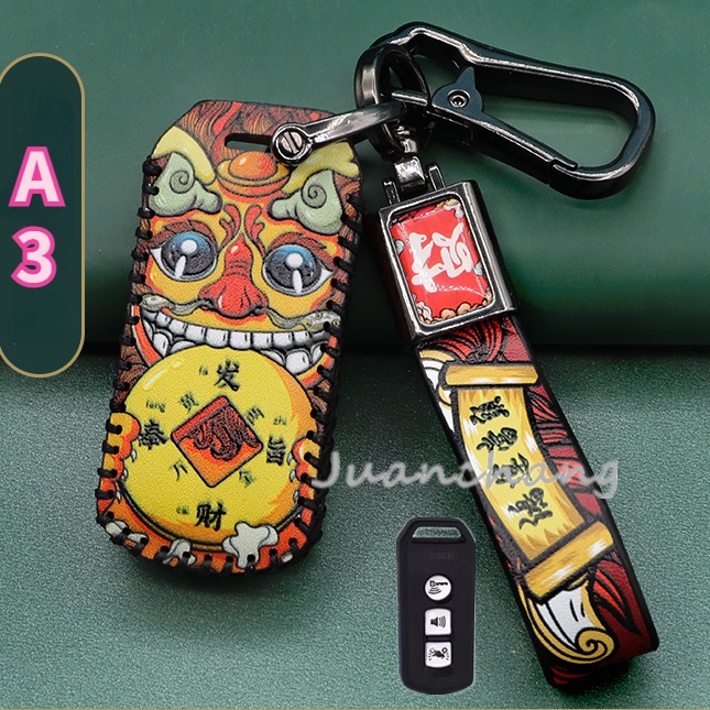 Bao Da Bảo Vệ Chìa Khóa Xe Máy 3 Nút Bấm Chuyên Dụng Cho Honda X ADV SH 300 150 125 Forza 300 PCX 125 150 PCX150 2018