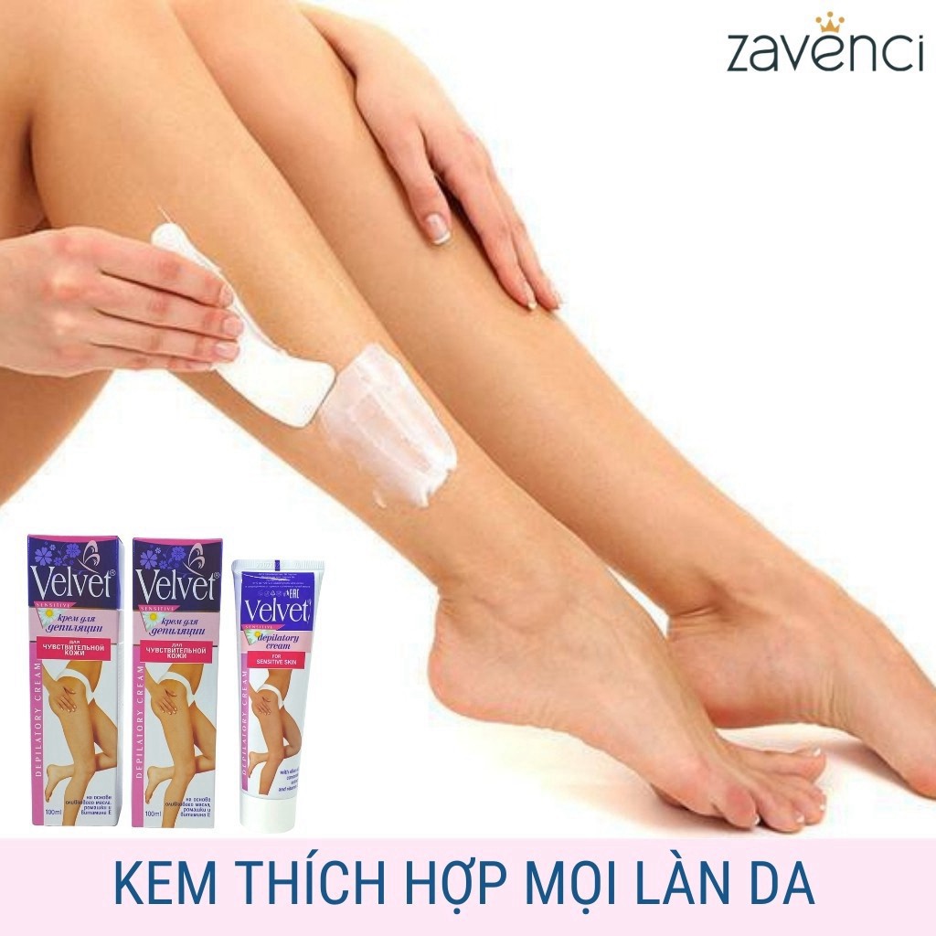 Kem tẩy lông❤️FREESHIP❤️ Kem tẩy lông Velvet Sensitive 100ml hàng chính hãng Nga dùng được tất cả các vùng da | BigBuy360 - bigbuy360.vn