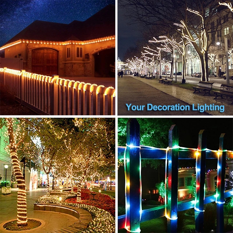 Dải đèn neon trang trí sử dụng năng lượng mặt trời