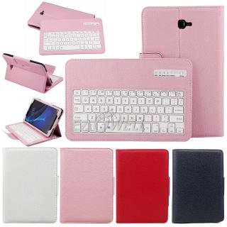 Bao nắp gập chất giả da có bàn phím không dây cho máy tính bảng samsung galaxy tab a a6 10.1 sm-t585 t580n 2016