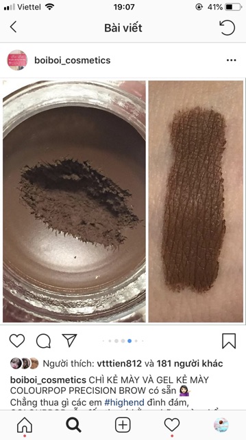 (LUÔN HỎI KHO TRƯỚC KHI ĐẶT) GEL KẺ MÀY COLOURPOP (KHÔNG KÈM CỌ) | BigBuy360 - bigbuy360.vn