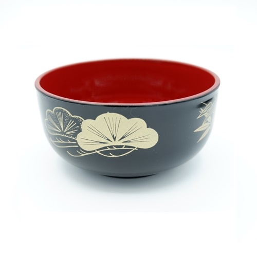 Daiso Chén Hoa Văn Hình Hoa Màu Đen 13cm