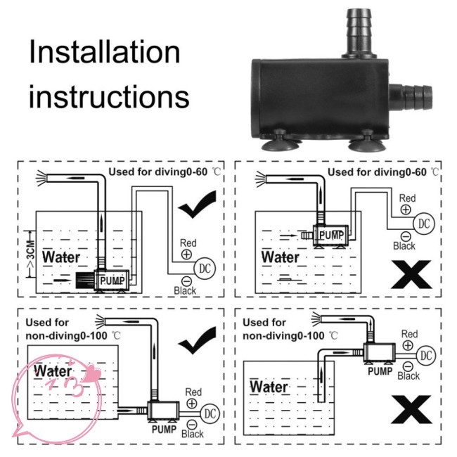 Máy Bơm Nước Không Chổi Than Hiussngha Dc12V Usb 5v 4 Chế Độ