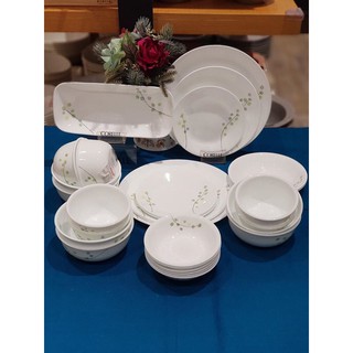 Dòng thượng hạng  Corelle - Bộ Chén Thuỷ Tinh Mỹ Corelle Green Delight 30 món