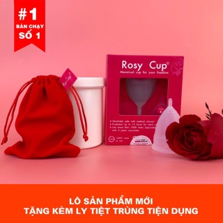 [ Hàng Auth, Tặng Full quà] Cốc nguyệt san Rosy cup chuẩn USA
