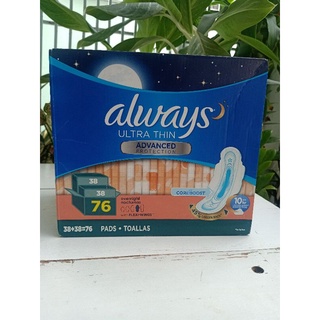 Băng vệ sinh Ban đêm Always Ultra Thin 76 mieng - Mỹ