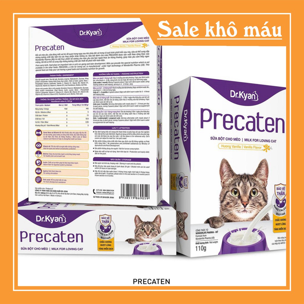Sữa bột cho mèo Dr.Kyan Precaten 400g - 110g