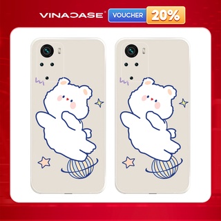 Ốp lưng Vina Case Xiaomi Redmi Not 8/Redmi 9T/....Silicone TPU dẻo viền vuông bảo vệ camera hình Gấu Trắng